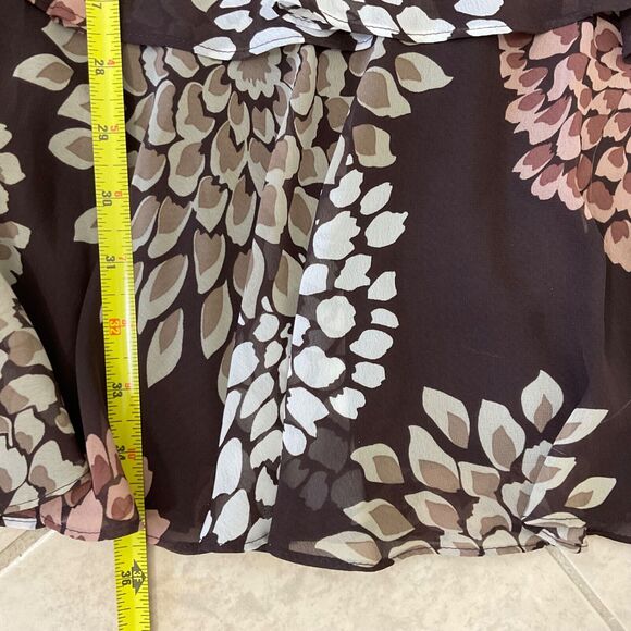 SL Fashions Layered Mini fairy Core Dress women’s Size 16 floral browns & lined - Picture 7 of 12